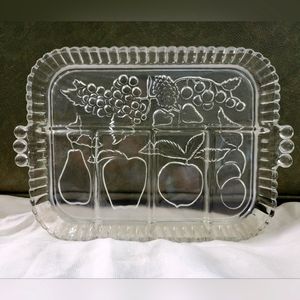Vintage Indiana Glass Relish Tray